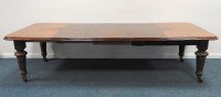 Lot 392 - A mid Victorian mahogany wind-out dining table...