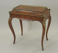 Lot 424 - A Victorian walnut and marquetry Louis XV...