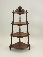 Lot 425 - A Victorian walnut and marquetry corner what...