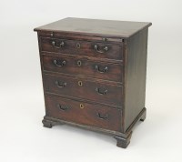 Lot 426 - A George III mahogany small chest of four long...