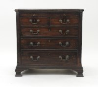Lot 428 - A George III mahogany chest of two short over...