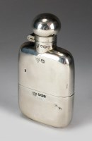 Lot 52 - A small silver hip flask, G & J W Hawksley,...