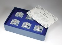 Lot 72 - A set of six Franklin Mint silver mounted...