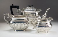 Lot 108 - An Edwardian three piece silver tea service,...