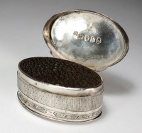 Lot 111 - A George III silver nutmeg grater, Thomas...