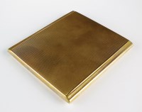 Lot 121 - A 9ct gold engine turned cigarette case,...