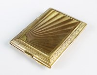 Lot 123 - A 9ct gold vesta case, Birmingham 1933, with...