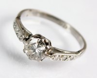 Lot 157 - A single stone diamond ring, the brilliant cut...