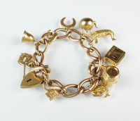 Lot 248 - A 9ct gold hollow curb link bracelet, with...