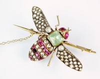Lot 264 - A late 19th century diamond, emerald and ruby...