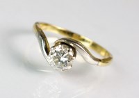 Lot 287 - A single stone diamond ring, the brilliant cut...