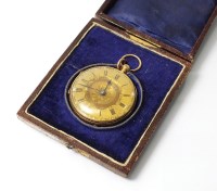 Lot 322 - A mid-19th century Lady's 18ct gold open face...