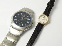 Lot 328 - A Lady's 9ct gold wristwatch, the mother of...