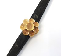 Lot 347 - A Lady's yellow metal Universal-Geneve floral...