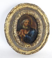 Lot 372 - Continental school, 19th century Saint in...