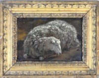 Lot 373 - Continental school, 19th century Grazing sheep,...