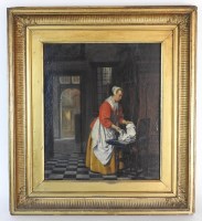 Lot 378 - Dutch School, Late 19th century, Interior...