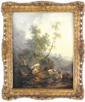 Lot 418 - Continental school, 19th century Shepherd with...