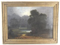 Lot 423 - English school, 19th century Figures beside a...