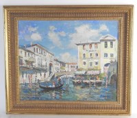 Lot 494 - Russian School, 20th century Venetian canal,...