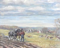 Lot 507 - Pamela Edwards (20th century) Hunt in Full Cry,...