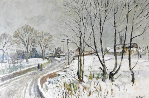 Lot 508 - John Alford (B.1929) Snow bound Shropshire...