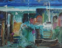 Lot 523 - Judith Moy (20th century, British) 'Harbour...