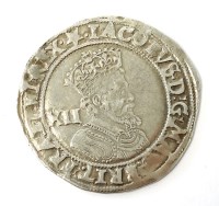 Lot 602 - A James I shilling, third coinage 1619-25,...