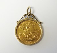 Lot 635 - An Edward VII half sovereign, dated 1905,...