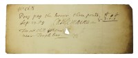 Lot 644 - Child & Co, 17th century cheque dated Sept...