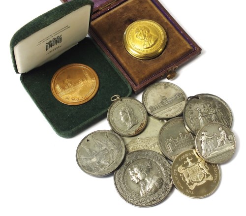 Lot 654 - Nine assorted 19th century white metal...