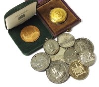 Lot 654 - Nine assorted 19th century white metal...