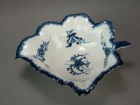 Lot 8 - A Caughley pickle leaf dish with the very rare...
