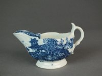 Lot 43 - A Caughley cream or sauce boat...