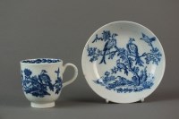 Lot 69 - A Caughley coffee cup transfer-printed in the...