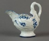 Lot 77 - A Caughley dolphin ewer painted with Sprigs,...