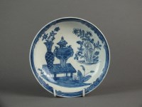 Lot 88 - A Caughley breakfast saucer painted in the...