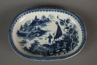 Lot 144 - A Caughley oval baking dish transfer-printed...