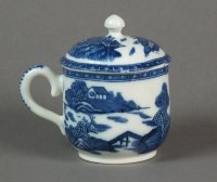 Lot 154 - A Caughley custard cup and cover...