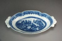 Lot 159 - A Caughley radish dish transfer-printed in the...