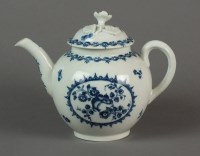 Lot 163 - A Caughley teapot and cover transfer-printed...