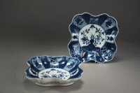 Lot 176 - A pair of Caughley square form powder blue...