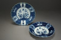 Lot 183 - A pair of Caughley fluted plates in the Holed...