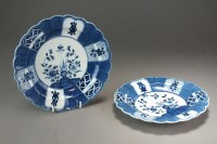 Lot 184 - A pair of Caughley fluted plates in the Holed...