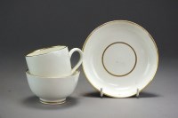 Lot 191 - A Caughley trio of coffee cup, tea bowl and...