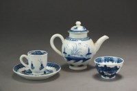 Lot 192 - A Caughley toy teapot and cover painted in the...