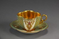 Lot 206 - A Coalport cabinet cup and saucer, circa...