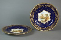 Lot 208 - A pair of Coalport landscape painted plates,...