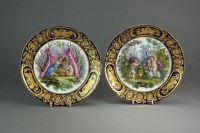 Lot 305 - A pair of 'Sevres' plates, late 19th/early...