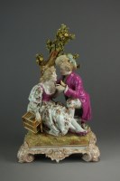 Lot 311 - A Paris porcelain figural group of two lovers...